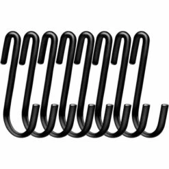 GESCHENKE 20er Pack 6cm S-Form Heavy Duty S Haken Für Küche Badezimmer (20er Pack, Klein, Schwarz)
