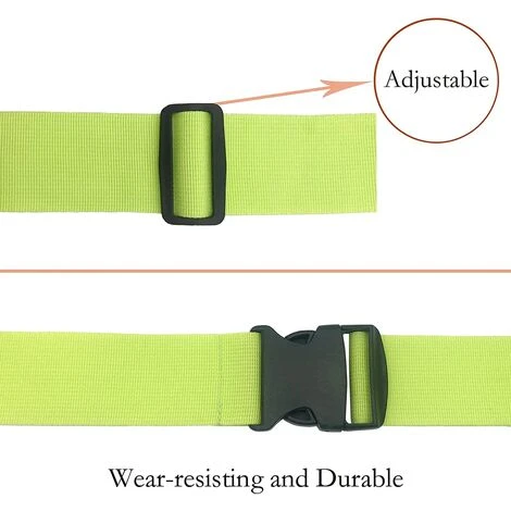 MINKUROW 2-Stück Gepäckgurt Koffergurt Gepäcktasche Packriemen Kofferband Lang Kofferbänder Luggage Strap Für Koffer(grün) 4 MINKUROW 2-Stück Gepäckgurt Koffergurt Gepäcktasche Packriemen Kofferband Lang Kofferbänder Luggage Strap Für Koffer(grün) – Bild 2