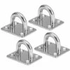 GESCHENKE M8 Heavy Duty Pad Eye Plate, 304 Edelstahl Längliche Eye Pad Plate, Staple Ring Hook Loop U-Form (4 Stück，8mm) -Seilwinden Sales 60683670 1