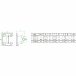 GESCHENKE M8 Heavy Duty Pad Eye Plate, 304 Edelstahl Längliche Eye Pad Plate, Staple Ring Hook Loop U-Form (4 Stück，8mm) -Seilwinden Sales 60683670 2