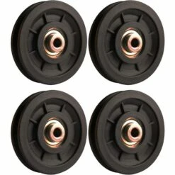 QERSTA Hebezubehör, 4 Stück 110 Mm Tragende Nylon-Riemenscheibe, Gewichtheber-Riemenscheibe, Universalrad Für Kabelmaschine, Fitnessgeräte, Garagentor
