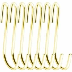 GESCHENKE Packung Mit 10 11,4 Cm Schweren S-Haken, Goldfarbene S-Haken, Aufhängerhaken Für Küche, Bad, Schlafzimmer Und Büro: Pfannen, Töpfe, Mäntel, Taschen, Pflanzen (10er-Pack/Gold)