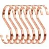 GESCHENKE 10 Stück 10,2 Cm Flache S-Haken In Roségold, Strapazierfähige Edelstahl-S-förmige Haken Zum Aufhängen Von Töpfen Und Pfannen, Pflanzen Und Kleidung Im Freien -Seilwinden Sales 61203243 1