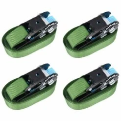 LONGZIMING Ratschen-Spanngurte 4 Stk. 800 DaN 6 M Grün