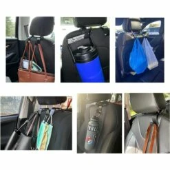 GESCHENKE Autositz-Kopfstützenhaken, 4 Stück, Aufhänger, Aufbewahrung, Organizer, Generische Tragetasche, Brieftasche, Jacke Für GM Car Black Type S -Seilwinden Sales 63509244 5