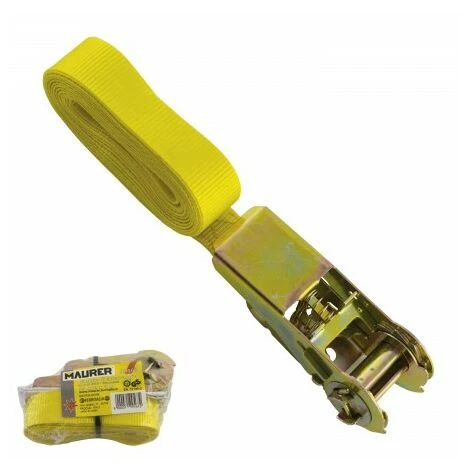 MAURER Cinta Amarre Con Ratchet Ancho 25 Mm. X Longitud 4 Metros. 1 Pieza 3 MAURER Cinta Amarre Con Ratchet Ancho 25 Mm. X Longitud 4 Metros. 1 Pieza