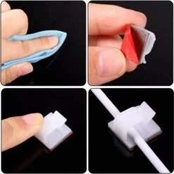 WERKZEUGE Kabelclips [60 Stück], Selbstklebende Kabelclips, Kabelclips, Für TV, PC, Laptop, Büro, Zuhause, Selbstklebende Befestigung (weiß) -Seilwinden Sales 63914178 4