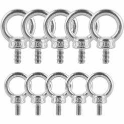 PETITES ECREVISSES 12 Stück Ringschrauben Aus Edelstahl 304 Für Bauhebezeuge – M4