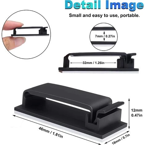 WERKZEUGE 55 Stück Selbstklebende Kabelclips, 3M Selbstklebende Kabelclips, Selbstklebende Befestigung, Kabelaufwicklung, Elektrokabel-Organizer Für TV/PC/Büro/Zuhause Mit Schaber Und Reinigungstuch Im Lieferumfang Enthalten 4 WERKZEUGE 55 Stück Selbstklebende Kabelclips, 3M Selbstklebende Kabelclips, Selbstklebende Befestigung, Kabelaufwicklung, Elektrokabel-Organizer Für TV/PC/Büro/Zuhause Mit Schaber Und Reinigungstuch Im Lieferumfang Enthalten – Bild 2