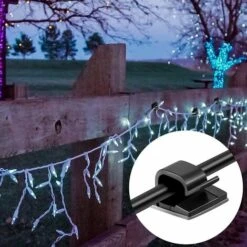 DONTODENT 100 Stücke Mini Outdoor Kabelclips Mit Klebebändern Lichtclips Dekoration Clips Selbstklebende Haken Drahthalter Für Weihnachten Und Lichterketten (Klein, Schwarz) 11 DONTODENT 100 Stücke Mini Outdoor Kabelclips Mit Klebebändern Lichtclips Dekoration Clips Selbstklebende Haken Drahthalter Für Weihnachten Und Lichterketten (Klein, Schwarz) -Seilwinden Sales 64567529 5
