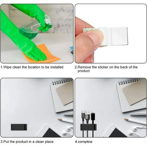 DONTODENT 60 Stück Kabelclips Selbstklebend, Kabelhalter , Schreibtisch Kabelführung,Kabelorganisatoren USB, Kabelführungsclips Für PC Kabel,TV Kabel,Audiokabel Kabel,Home,Office(Schwarz) 4 DONTODENT 60 Stück Kabelclips Selbstklebend, Kabelhalter , Schreibtisch Kabelführung,Kabelorganisatoren USB, Kabelführungsclips Für PC Kabel,TV Kabel,Audiokabel Kabel,Home,Office(Schwarz) – Bild 2