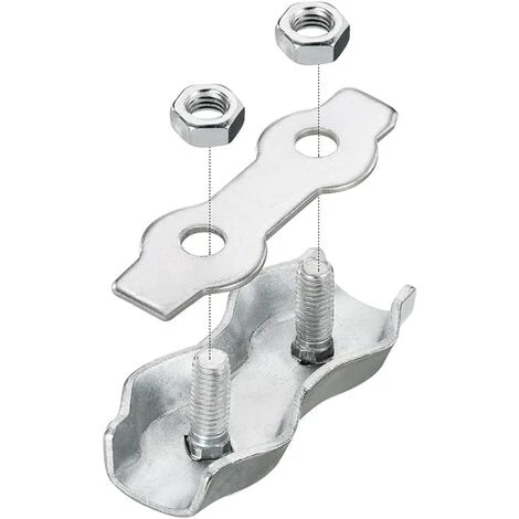 HEGUYEY 12 Stück M3 Doppelklemme Stahldrahtseil, Edelstahldrahtseilklemme Verbinder Bremskabelklemme, Verwendet Für 2 Mm Stahldrahtseil 4 HEGUYEY 12 Stück M3 Doppelklemme Stahldrahtseil, Edelstahldrahtseilklemme Verbinder Bremskabelklemme, Verwendet Für 2 Mm Stahldrahtseil – Bild 2