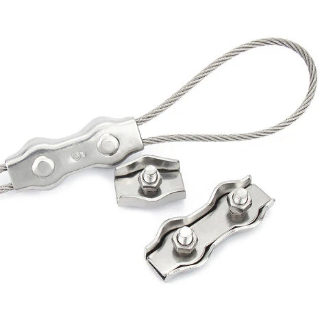 HEGUYEY 12 Stück M3 Doppelklemme Stahldrahtseil, Edelstahldrahtseilklemme Verbinder Bremskabelklemme, Verwendet Für 2 Mm Stahldrahtseil 5 HEGUYEY 12 Stück M3 Doppelklemme Stahldrahtseil, Edelstahldrahtseilklemme Verbinder Bremskabelklemme, Verwendet Für 2 Mm Stahldrahtseil – Bild 3