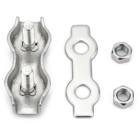 HEGUYEY 12 Stück M3 Doppelklemme Stahldrahtseil, Edelstahldrahtseilklemme Verbinder Bremskabelklemme, Verwendet Für 2 Mm Stahldrahtseil 6 HEGUYEY 12 Stück M3 Doppelklemme Stahldrahtseil, Edelstahldrahtseilklemme Verbinder Bremskabelklemme, Verwendet Für 2 Mm Stahldrahtseil – Bild 4