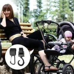 HEGUYEY 8 Stück Kinderwagenhaken, Karabinerhaken Zum Aufhängen Ihrer Einkaufstaschen Und Tragetaschen An Kinderwagen, Caddy, Rollstuhl Und Rollator, Stark Und Langlebig -Seilwinden Sales 64882059 4