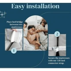 HEGUYEY 20 Cm Bettbrücke – Matratzenverbinder, Um Aus Zwei Einzelbetten Ein Kingsize-Bett Zu Machen – Matratzenkeil Mit Matratzengurt Für Das Gästewohnzimmer -Seilwinden Sales 64882490 3