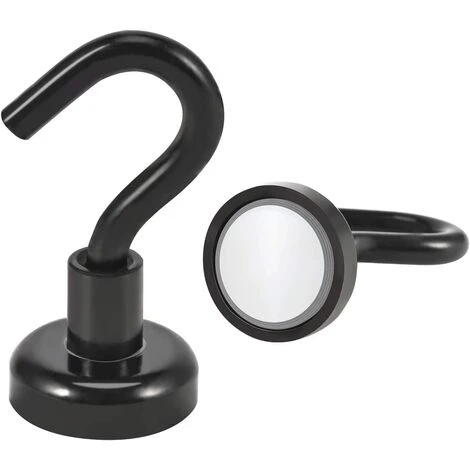 DONTODENT Magnethaken, 10 Stück Neodym-Magnethaken, 16 Mm Starker Magnethaken, Superstarke Magnete Mit Haken Für Küche, Büro, Schließfächer, Kühlschrankmagnet (schwarz) 5 DONTODENT Magnethaken, 10 Stück Neodym-Magnethaken, 16 Mm Starker Magnethaken, Superstarke Magnete Mit Haken Für Küche, Büro, Schließfächer, Kühlschrankmagnet (schwarz) – Bild 3