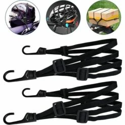 HEGUYEY 2 Stücke Gepäckspanner, Expander Mit Haken, Spanngurte Mit Haken, Spanngurte Kurz Mit 4 Schiebeschnalle, Spanngurt Fahrrad, Gepäckträger ​Spanngurt Für Motorrad Fahrrad Usw ( 2 Stücke, 60cm )