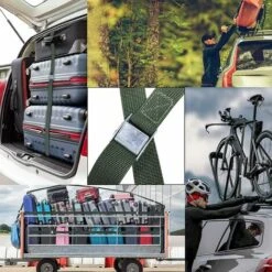 HEGUYEY Spanngurt 8m - 4 Stück Spanngurte Mit Klemmschloss Spanngurte Set Für Motorrad Fahrradträger Extrem Robuste Zurrgurt Mit Ratsche -Seilwinden Sales 65390139 4