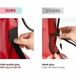 THSINDE Wiederverwendbares Kabelbinderband, Kabelbinder, Kabelbinder, Auf Länge Zuschneidbar, Einfacher Zuschnitt Für Schnüre Und Kabelmanagement, Schwarz -Seilwinden Sales 65393069 4