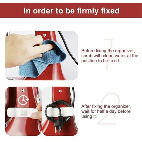 ILOVEMILAN 10 Stücke Weiß + Grau + Schwarz Küchenaufwicklung Netzkabel Organizer Datenkabel Aufbewahrungshalter Silikon Kabel Organizer Selbstklebend 7 ILOVEMILAN 10 Stücke Weiß + Grau + Schwarz Küchenaufwicklung Netzkabel Organizer Datenkabel Aufbewahrungshalter Silikon Kabel Organizer Selbstklebend – Bild 5