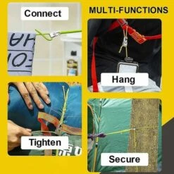 HELLO KITTY BAIN 12pcs Automatisches Zeltschloss Outdoor Schlafsack Bindehaken Knotless Lock Camping Zelt Zubehör Haken -Seilwinden Sales 65744425 3