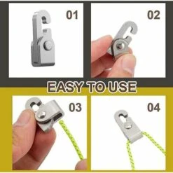 HELLO KITTY BAIN 12pcs Automatisches Zeltschloss Outdoor Schlafsack Bindehaken Knotless Lock Camping Zelt Zubehör Haken -Seilwinden Sales 65744425 4