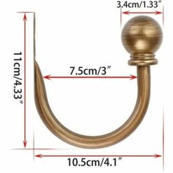 GESCHENKE 1 Paar Gardinenhaken Aus Metall, Vintage-Wandhalterung, U-Haken, Kupfer -Seilwinden Sales 65897917 3