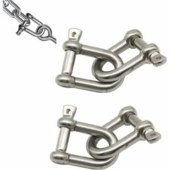 HELLO KITTY BAIN 4 X M8-Edelstahl-D-Schäkel, Mit Gewinde, Für Schwere Takelage, Recyclingfahrzeuge, Abschleppen, Einfaches Tragen