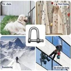 HELLO KITTY BAIN 4 X M8-Edelstahl-D-Schäkel, Mit Gewinde, Für Schwere Takelage, Recyclingfahrzeuge, Abschleppen, Einfaches Tragen -Seilwinden Sales 65954078 4