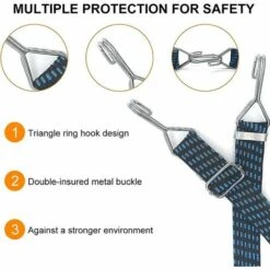DONTODENT Stück Gepäckspanner Zur Befestigung Mit Spanngurten Spanngummi Beim Transport, Camping, Laden Der Ladung Rubberxpander Mit Dem Blauen Ho -Seilwinden Sales 65972344 5