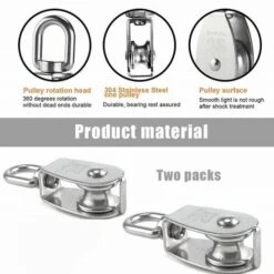 BF Heberolle, Edelstahl 304 Einzelrolle M25 Einzelrolle Last 150 Kg, 2er-Set -Seilwinden Sales 66023433 3