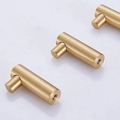 RHAFAYRE Set Aus 4 Wandhaken Aus Gebürstetem Messing, 50 Mm X 12 Mm, Goldene Kleiderhaken Für Badezimmer, Garderoben, Handtuchhalter (L-Form) 4 RHAFAYRE Set Aus 4 Wandhaken Aus Gebürstetem Messing, 50 Mm X 12 Mm, Goldene Kleiderhaken Für Badezimmer, Garderoben, Handtuchhalter (L-Form) – Bild 2