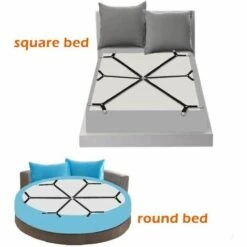 BF 1pc 12 Clip Sheet Clip 6 Seitenlakenhalter Mit Verstellbaren Riemen Für Alle Runden Und Quadratischen Matratzen (schwarz) -Seilwinden Sales 66110929 5