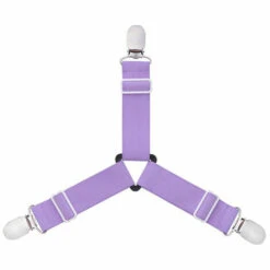 BF 4 Stück Verstellbare Riemen Für Bettlaken, Elastisch, Dreieckig, Tischdecke, Vorhang, Sofabezug, Schnalle (lila)