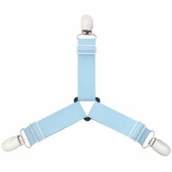 BF 4 Stück Verstellbarer Bettlakenhalter Anti-Lauf-Befestigungsclip Tischdecke Vorhang Sofa Abdeckfolie Schnalle (Blau)