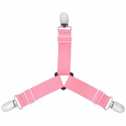 BF 4 Stück Verstellbarer Bettlakenhalter Anti-Lauf-Befestigungsclip Tischdecke Vorhang Sofa Deckblatt Schnalle (Rosa)