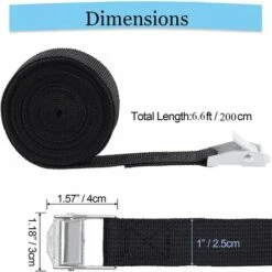 THSINDE Ratschen-Zurrgurt, 4er-Set Verstellbare Gurte Mit Metallschnallen, Belastbar Bis 250kg, Für Heckgepäckträger Für PKW, Motorrad, Fahrrad, Schellen, 2,5cmx2m 9 THSINDE Ratschen-Zurrgurt, 4er-Set Verstellbare Gurte Mit Metallschnallen, Belastbar Bis 250kg, Für Heckgepäckträger Für PKW, Motorrad, Fahrrad, Schellen, 2,5cmx2m -Seilwinden Sales 66434336 3