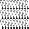 LANGRAY Gummiseile, 30 PCS Spanngummis Mit Kugel Planenspanner Für Plakate, Expanderschlingen, Planenhalter, Planengummi, Gummispanner, Zeltgummi (Schwarz)