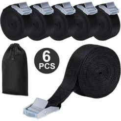 READCLY Lashing Claw Strap, 6 Stück 4M 250kg Cinch Strap Verstellbare Befestigung Quick Release Cam Buckle Kleine Lastgurte Für Autogepäck Frachtpakete