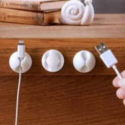 READCLY 10er-Pack Kabelbinder – Kabelmanagementsystem Desktop-Kabelhalter Für Computer- Oder Mauskabel, Weiß -Seilwinden Sales 66540589 4