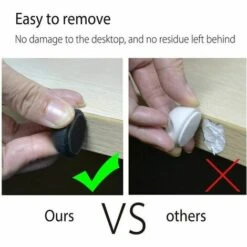 READCLY 12 Stück Strapazierfähige Kabelclips, Kabelhalter Und Kabelbinder, Desktop-Organizer Und Management Für TV, PC, Laptop, Zuhause Usw., Schwarz -Seilwinden Sales 66541101 3