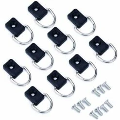 LTS FAFA D-Ringe Für Kajaks, 10 Stück D-Ringe Für Angelkajaks, Bootskanus? D-Ringe, Sicherheits-Kajak-D-Ringe, Kajak-D-Ring, Für Kanuangeln, Segelzubehör? Kajak, Edelstahl (Schwarz)