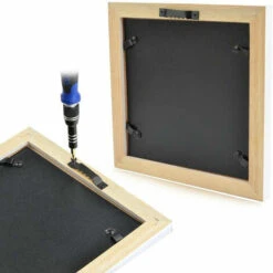 LTS FAFA 100 Stück Langlebige Bilderrahmen-Aufhängehaken – Doppelloch-Sägezahn-Bilderrahmenhaken Mit Rahmenbefestigungsschrauben (Gold Und Schwarz) -Seilwinden Sales 66760020 4