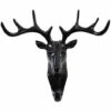 LTS FAFA Tierförmiger Wandhaken Haustierhaken Schlüssel Hirsch Schwarzes Harzmaterial -Seilwinden Sales 66760823 1
