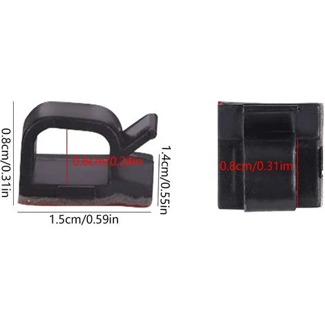LTS FAFA Selbstklebender Mini-Kabelhalter, Kleine Schwarze Kabelklemmen, Selbstklebende Kabelklemmen Für Das Kabelmanagement Zu Hause, Im Auto, Im Garten (100 Stück) 6 LTS FAFA Selbstklebender Mini-Kabelhalter, Kleine Schwarze Kabelklemmen, Selbstklebende Kabelklemmen Für Das Kabelmanagement Zu Hause, Im Auto, Im Garten (100 Stück) – Bild 4
