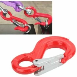 DECKON Drehbarer Ösenhaken Aus Legiertem Stahl Mit Sicherheitsverschluss 2 Tonnen Runder Fester Ösen-Hebehaken Kranhaken Für Den Schiffsbau -Seilwinden Sales 66983303 4