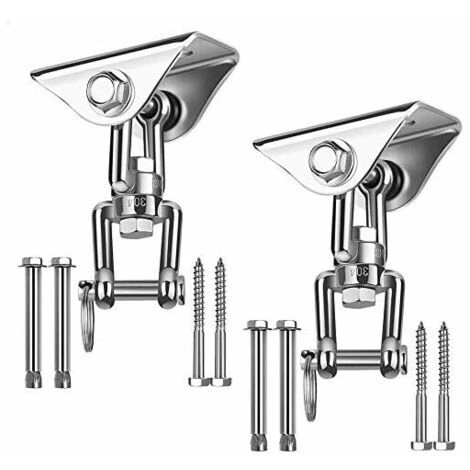 DECKON Schwerlast-Deckenhaken Mit SUS304-Edelstahl, 360° Drehbar, 4 Befestigungsschrauben Für Betonholz-Sets, Yoga-Hängematten-Hängesessel, Zweiteilig 3 DECKON Schwerlast-Deckenhaken Mit SUS304-Edelstahl, 360° Drehbar, 4 Befestigungsschrauben Für Betonholz-Sets, Yoga-Hängematten-Hängesessel, Zweiteilig