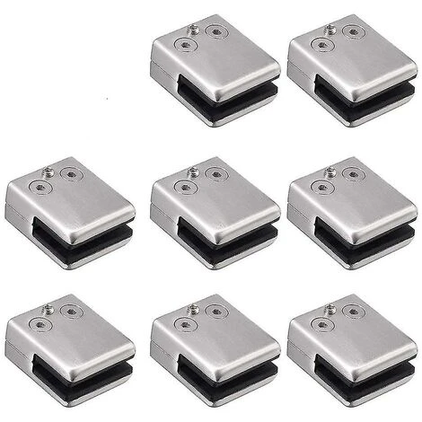 DONTODENT Glasklemme, 8er-Pack Vierkantklemme Aus Edelstahl, 6–8 Mm, Glasklemme, Klemmhalterung, Flache Rückseite 3 DONTODENT Glasklemme, 8er-Pack Vierkantklemme Aus Edelstahl, 6–8 Mm, Glasklemme, Klemmhalterung, Flache Rückseite