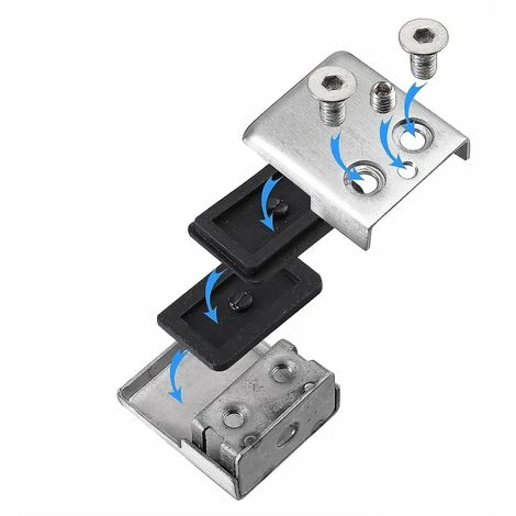 DONTODENT Glasklemme, 8er-Pack Vierkantklemme Aus Edelstahl, 6–8 Mm, Glasklemme, Klemmhalterung, Flache Rückseite 5 DONTODENT Glasklemme, 8er-Pack Vierkantklemme Aus Edelstahl, 6–8 Mm, Glasklemme, Klemmhalterung, Flache Rückseite – Bild 3